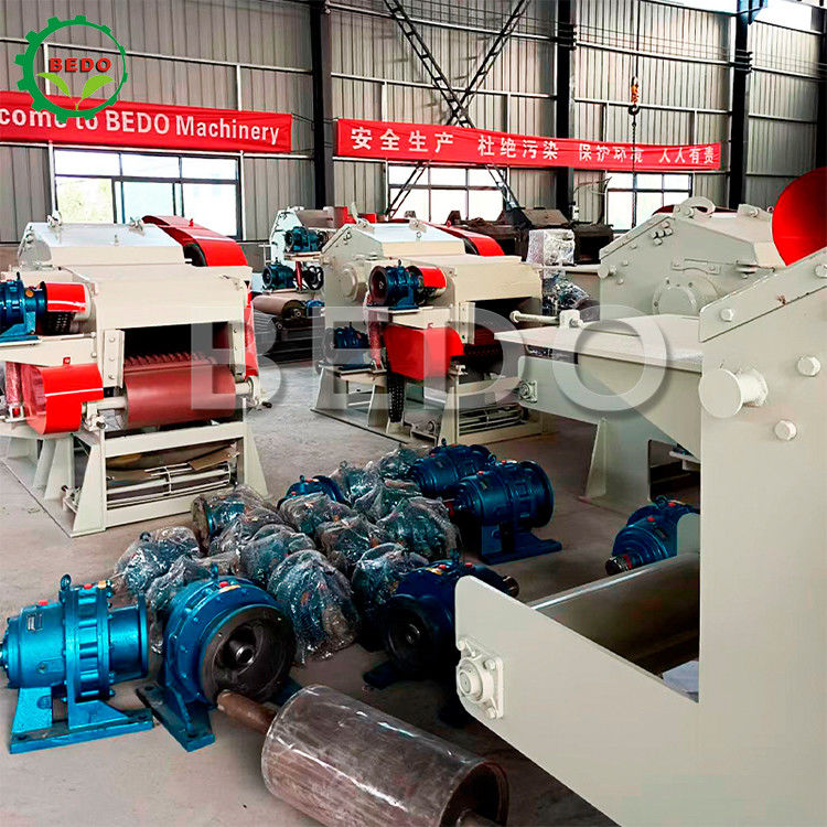 55KW 590rpm Wood Crusher Machine Commercial Wood Chipper Shredder