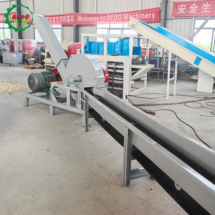 6pcs 刃 電気 木材切断機 3kw フィードコンベヤー ドラム型 重用機