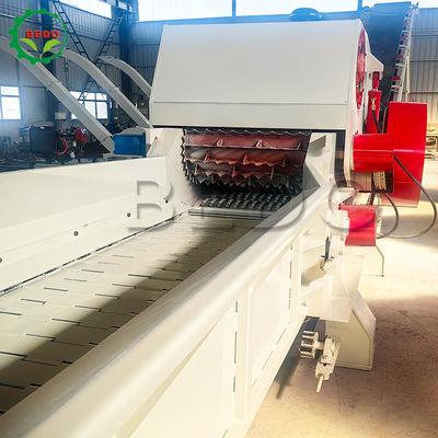 235HP 木材チッパーマシン 700 × 400 ミリメートル入口 2 個ブレードヘビーデューティ木材チッピングドラムタイプ工業用シュレッダー